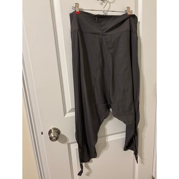 One by one teaspoon Sz large grey harem pants split leg EUC viscose - Picture 5 of 9
